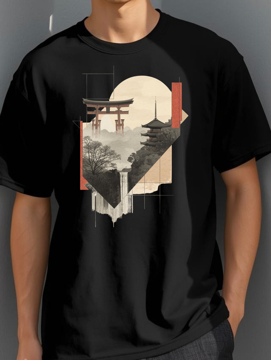 Japan asthetic Unisex Terry Oversized Tshirt