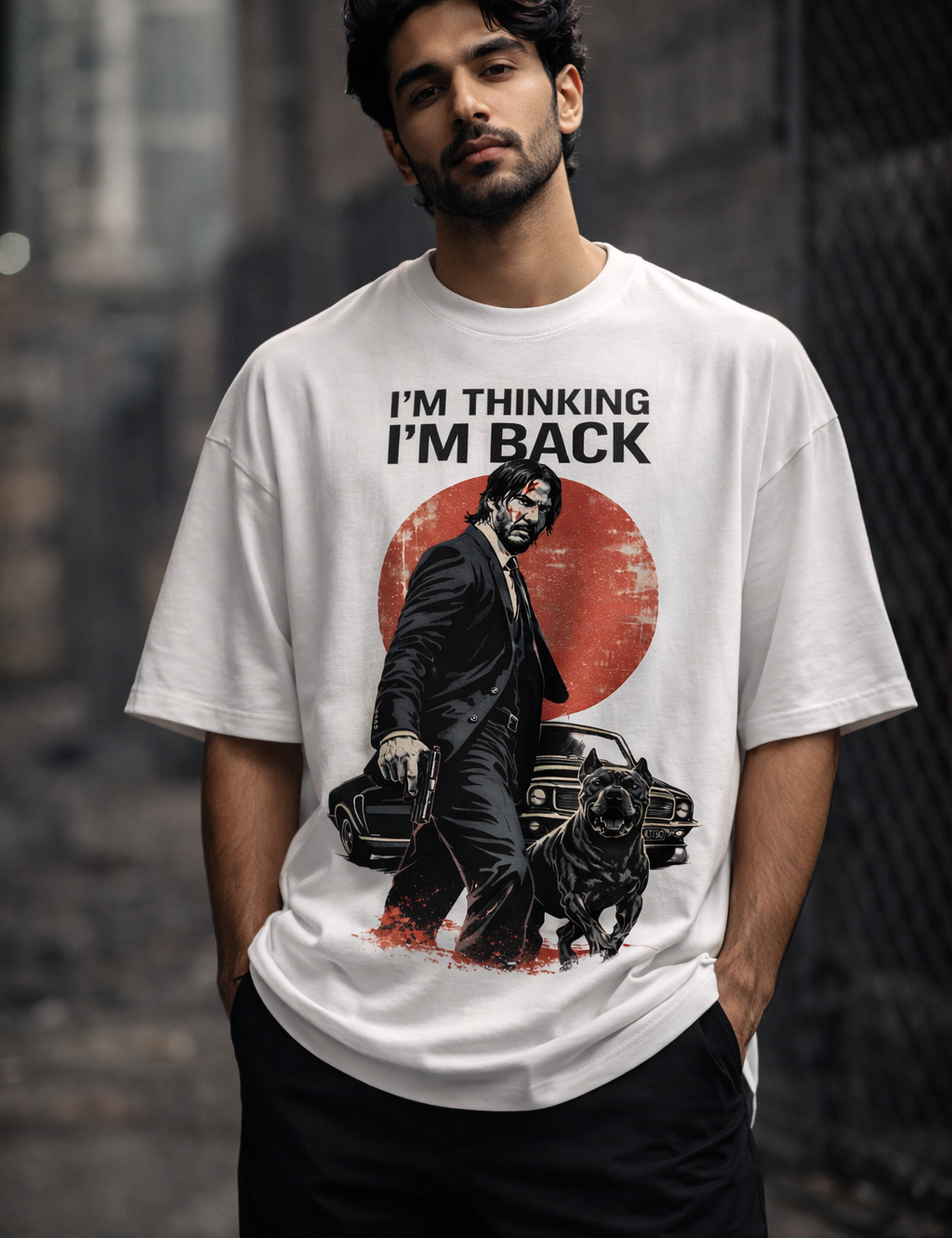 John wick Unisex Terry Oversized Tee