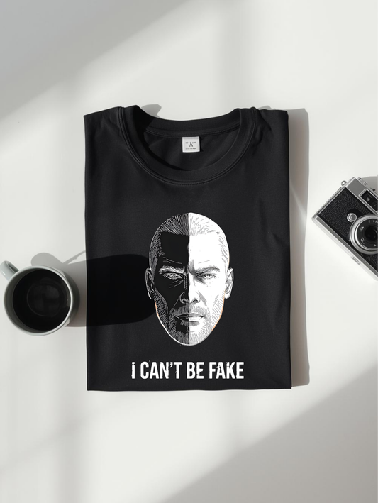 Can’t be fake Unisex black T-Shirt