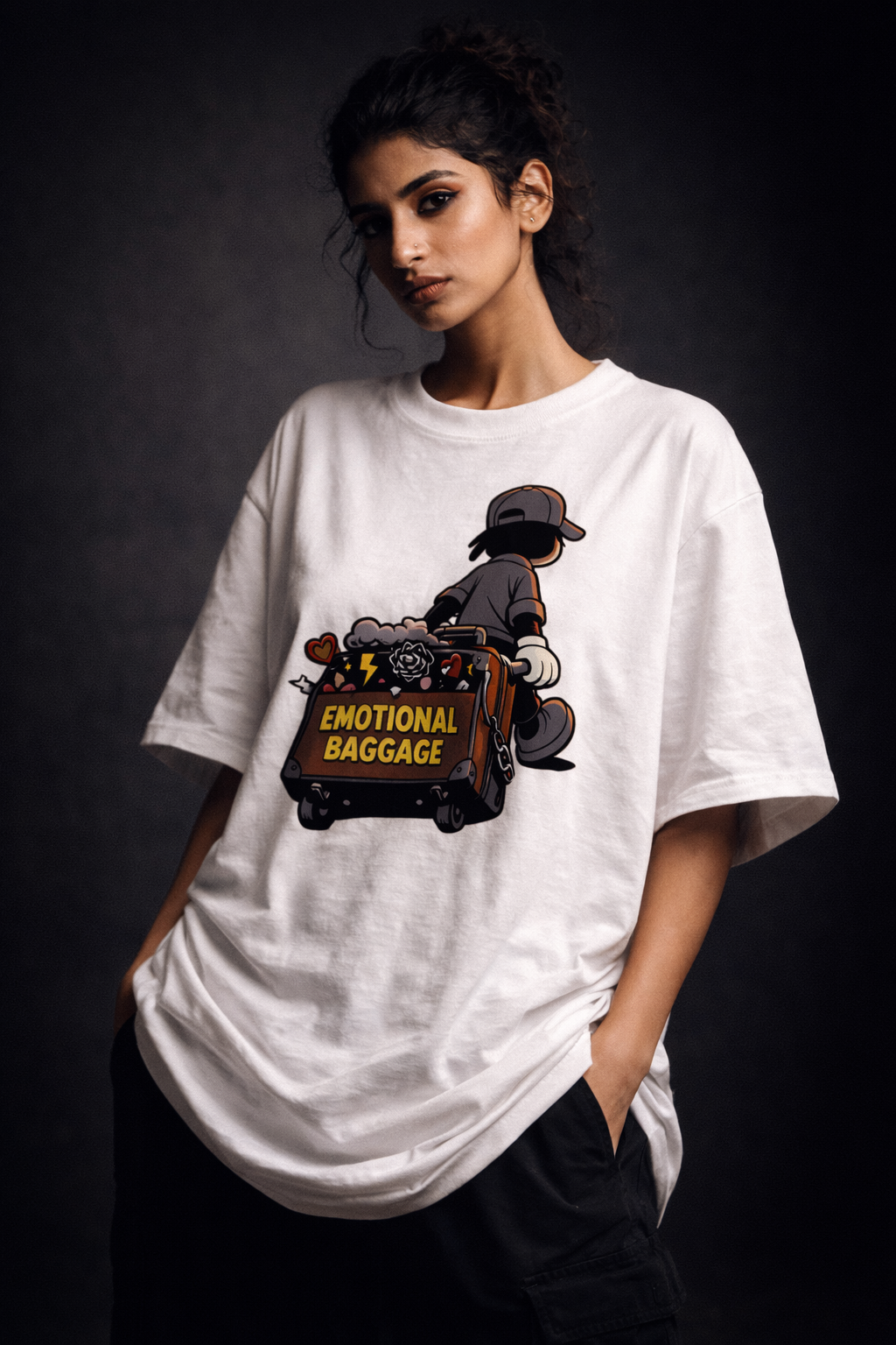 Emotional baggage Unisex Terry Oversized Tee