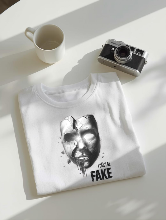 Can’t be fake Unisex white T-Shirt