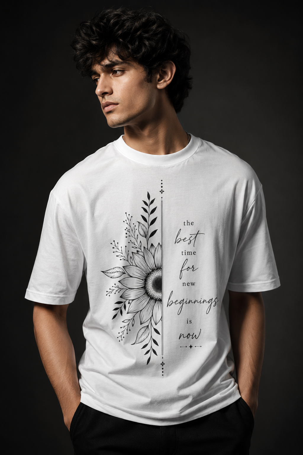 New beginnings Unisex Terry Oversized Tee