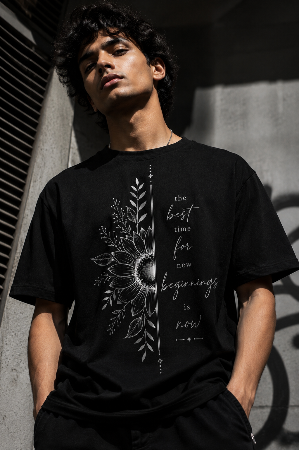 New beginnings Unisex Terry Oversized Tee