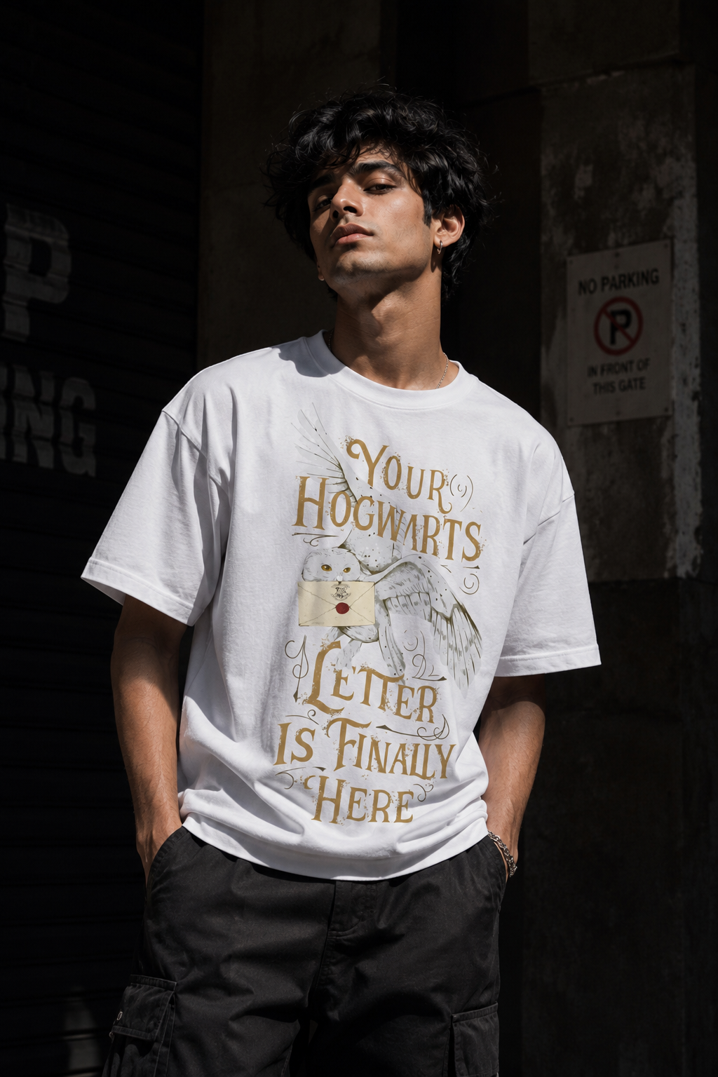 Hogwarts Unisex Terry Oversized Tee