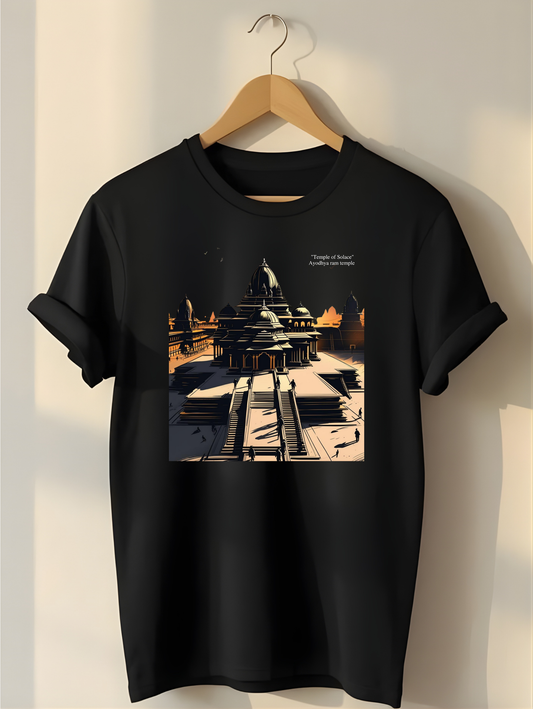 Temple Unisex black T-Shirt