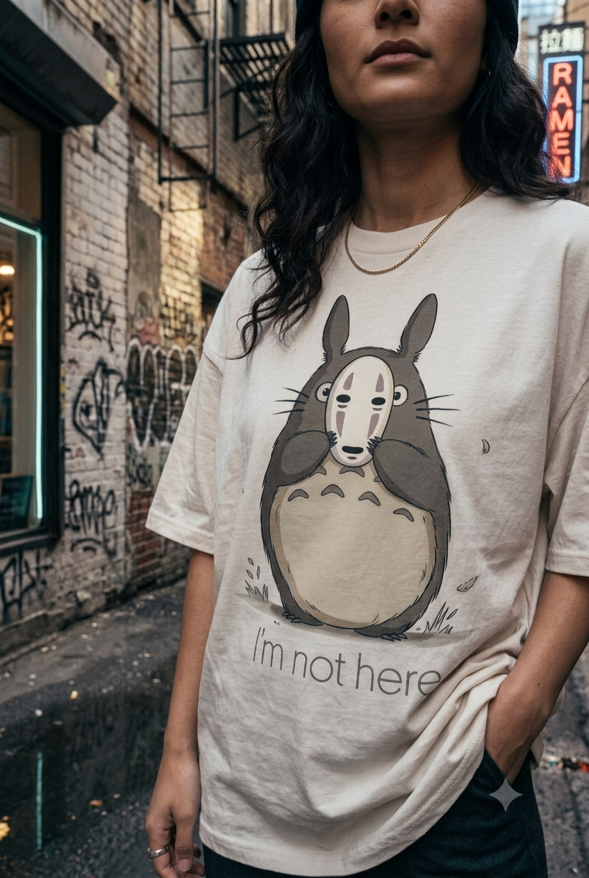 Not here Unisex Terry Oversized Tee