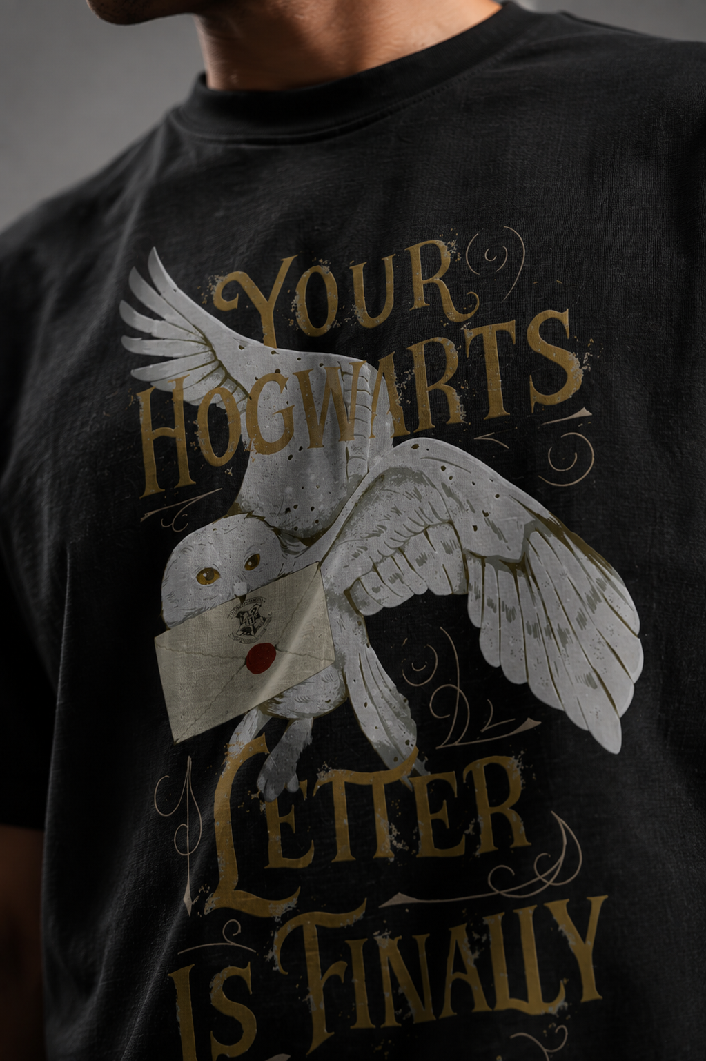 Hogwarts Unisex Terry Oversized Tee