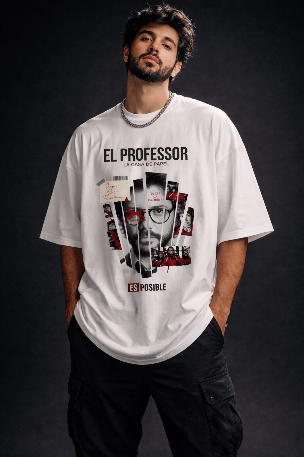 Money heist Unisex Terry Oversized Tee