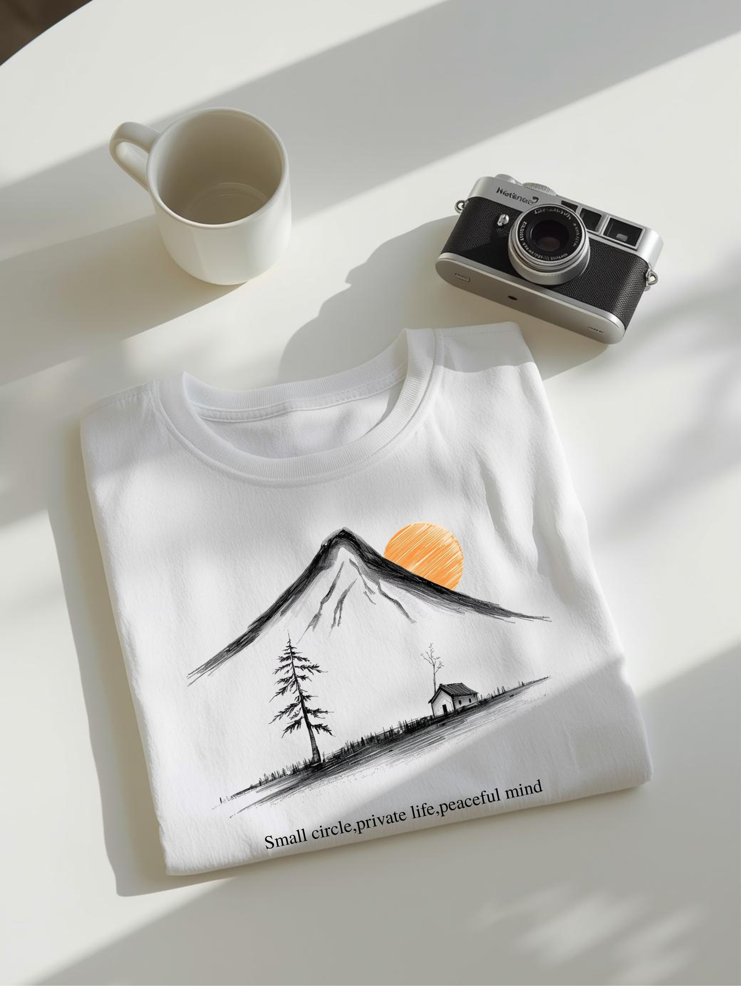 Small circle Unisex white T-Shirt