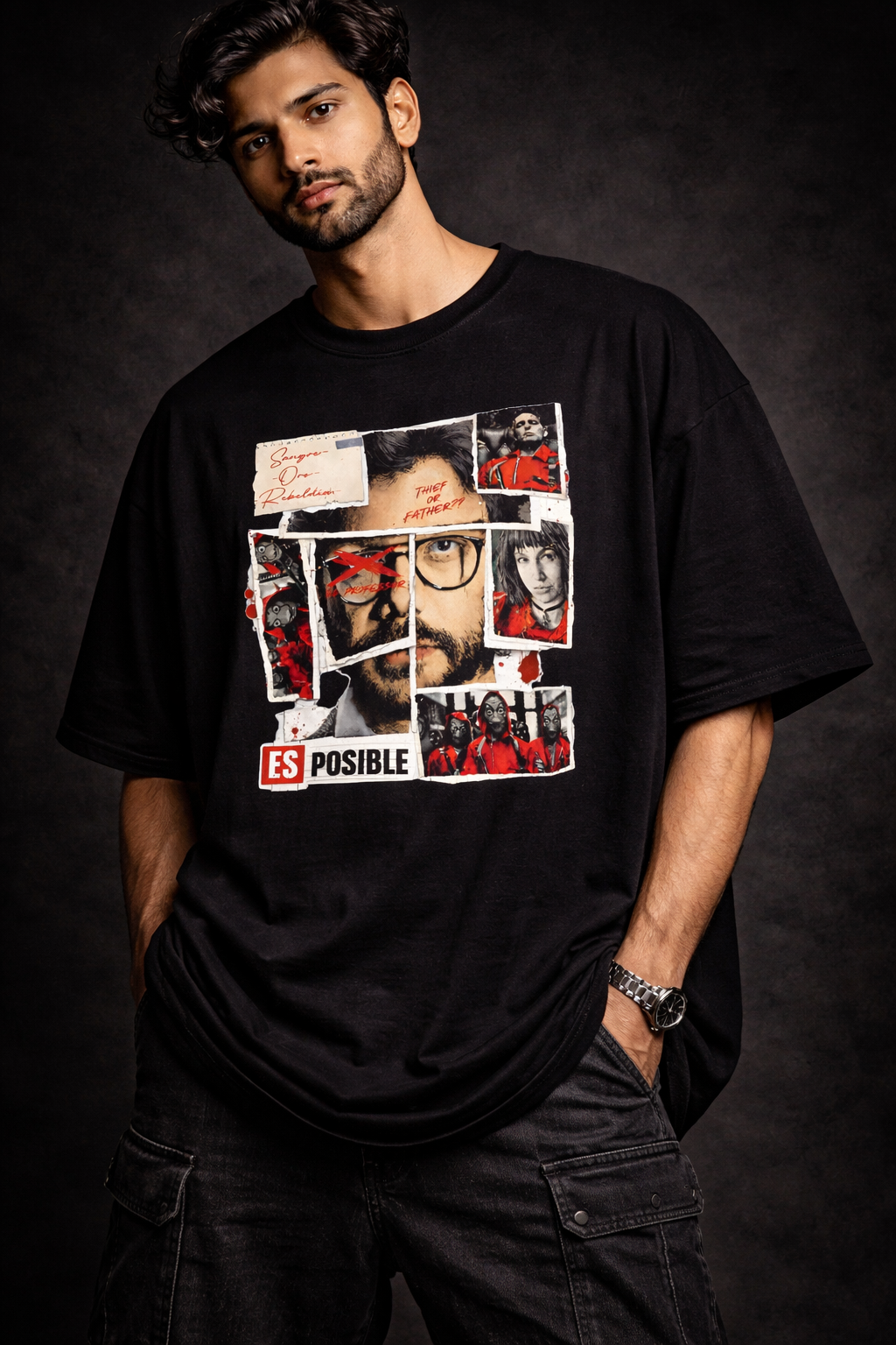 Money heist Unisex Terry Oversized Tee