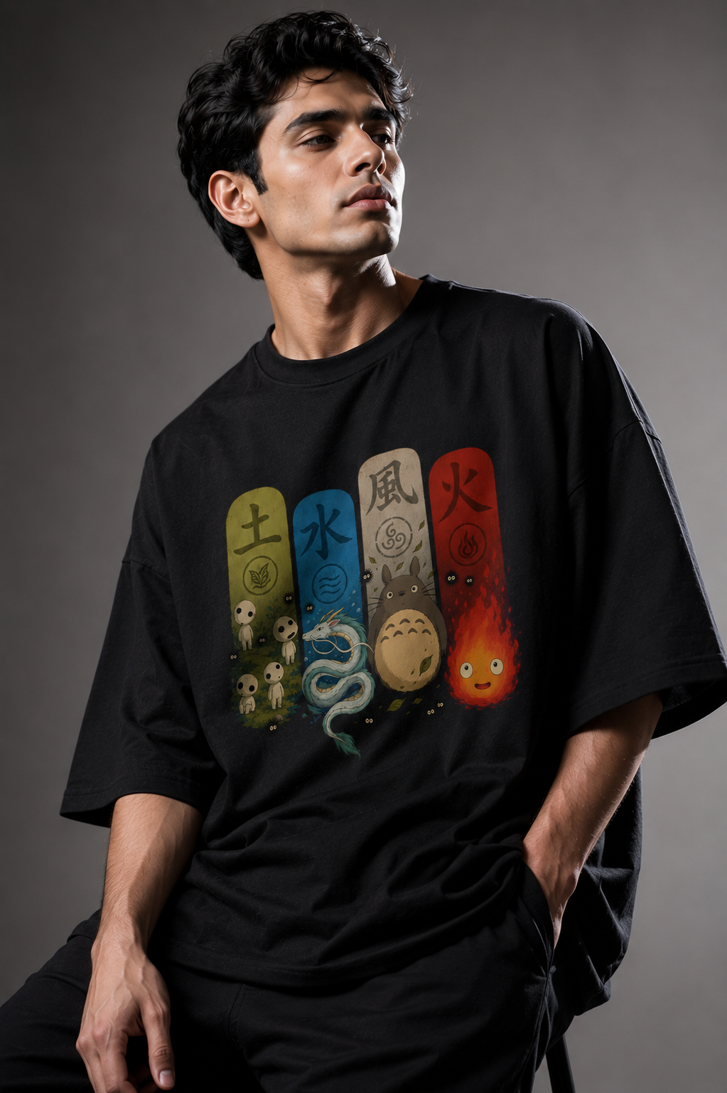 Sprited away Unisex Terry Oversized Tee