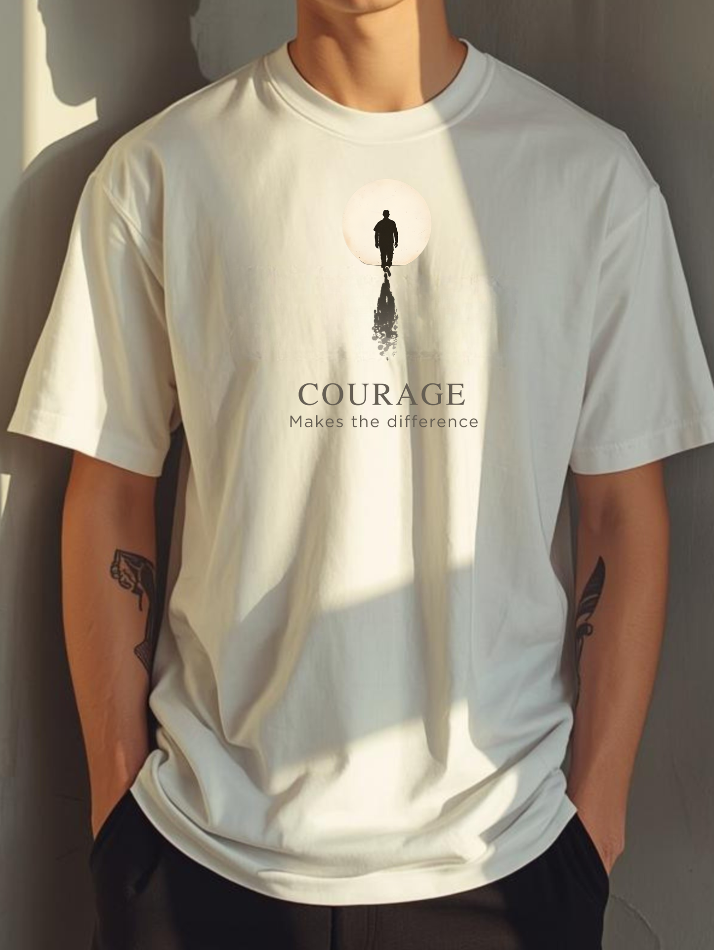 Courage Unisex white T-Shirt