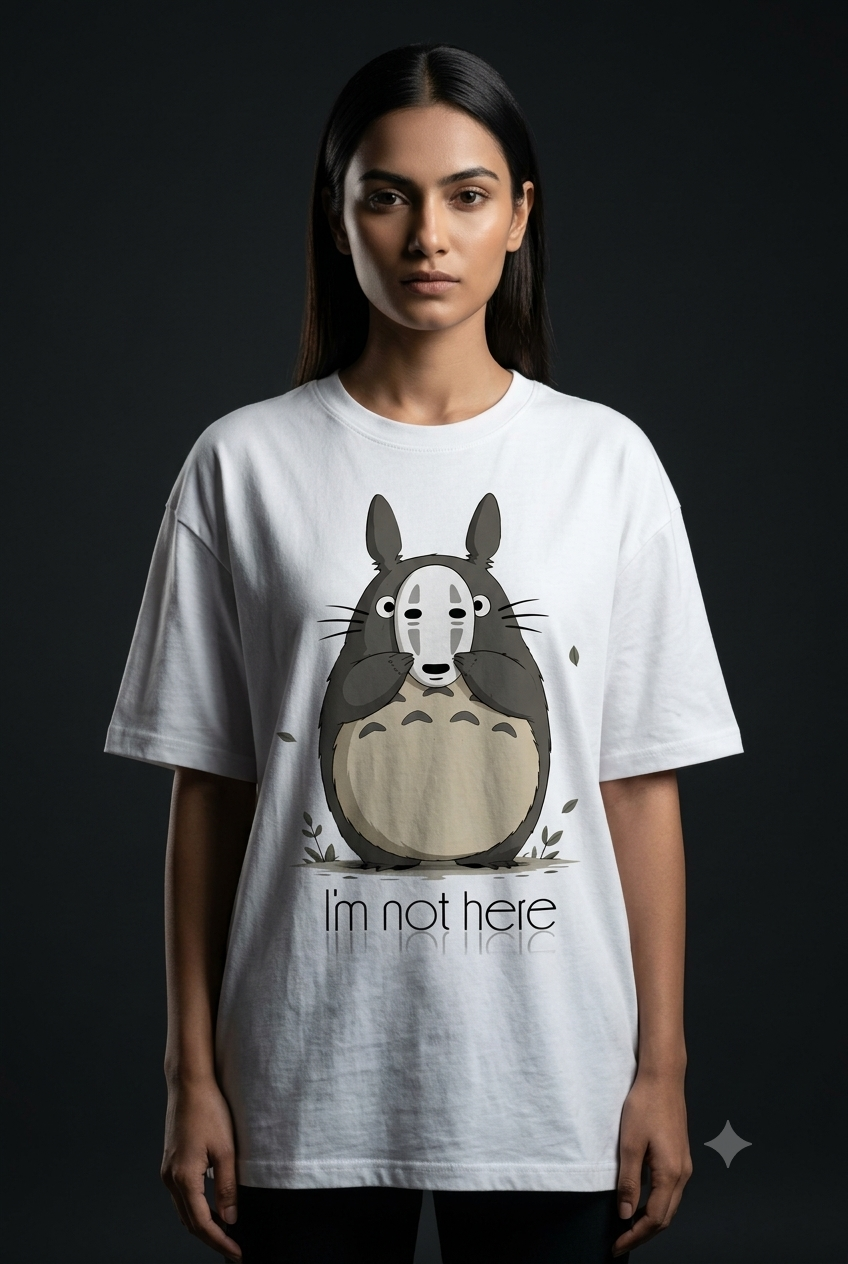 Not here Unisex Terry Oversized Tee