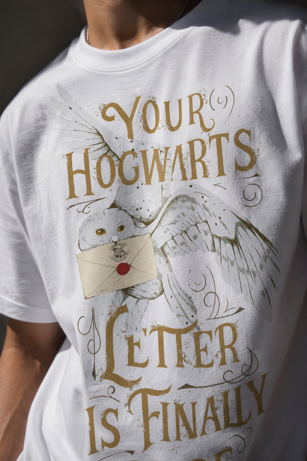 Hogwarts Unisex Terry Oversized Tee