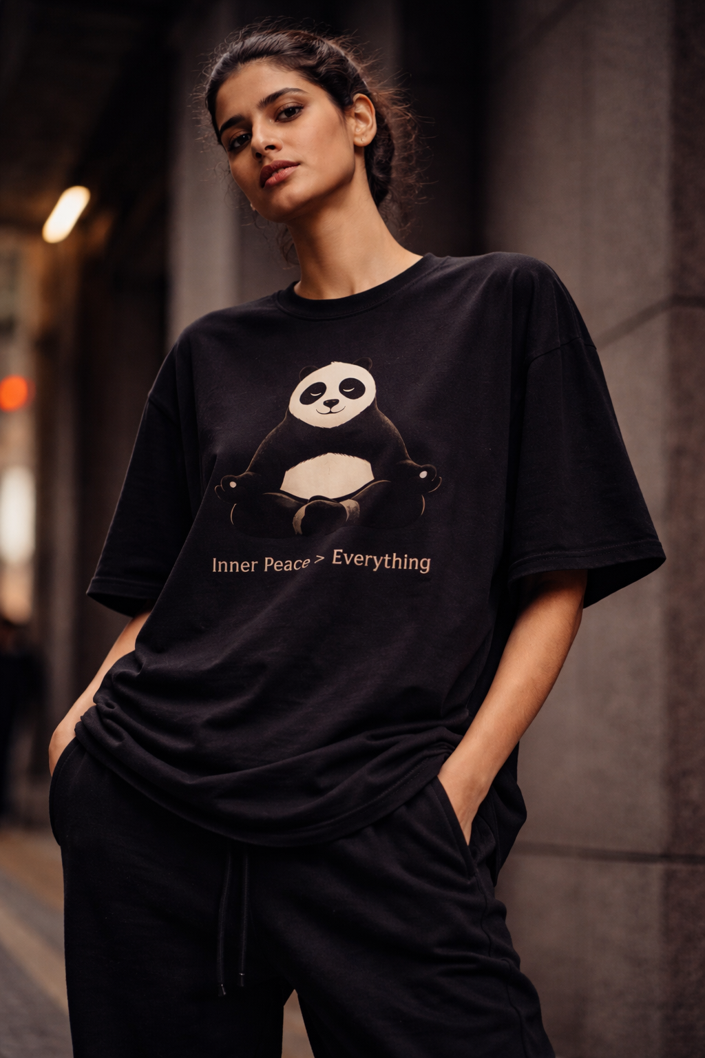 Kung fu panda Unisex Terry Oversized Tee