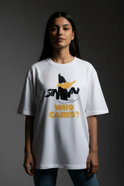 Who cares Unisex Terry Oversized Tee