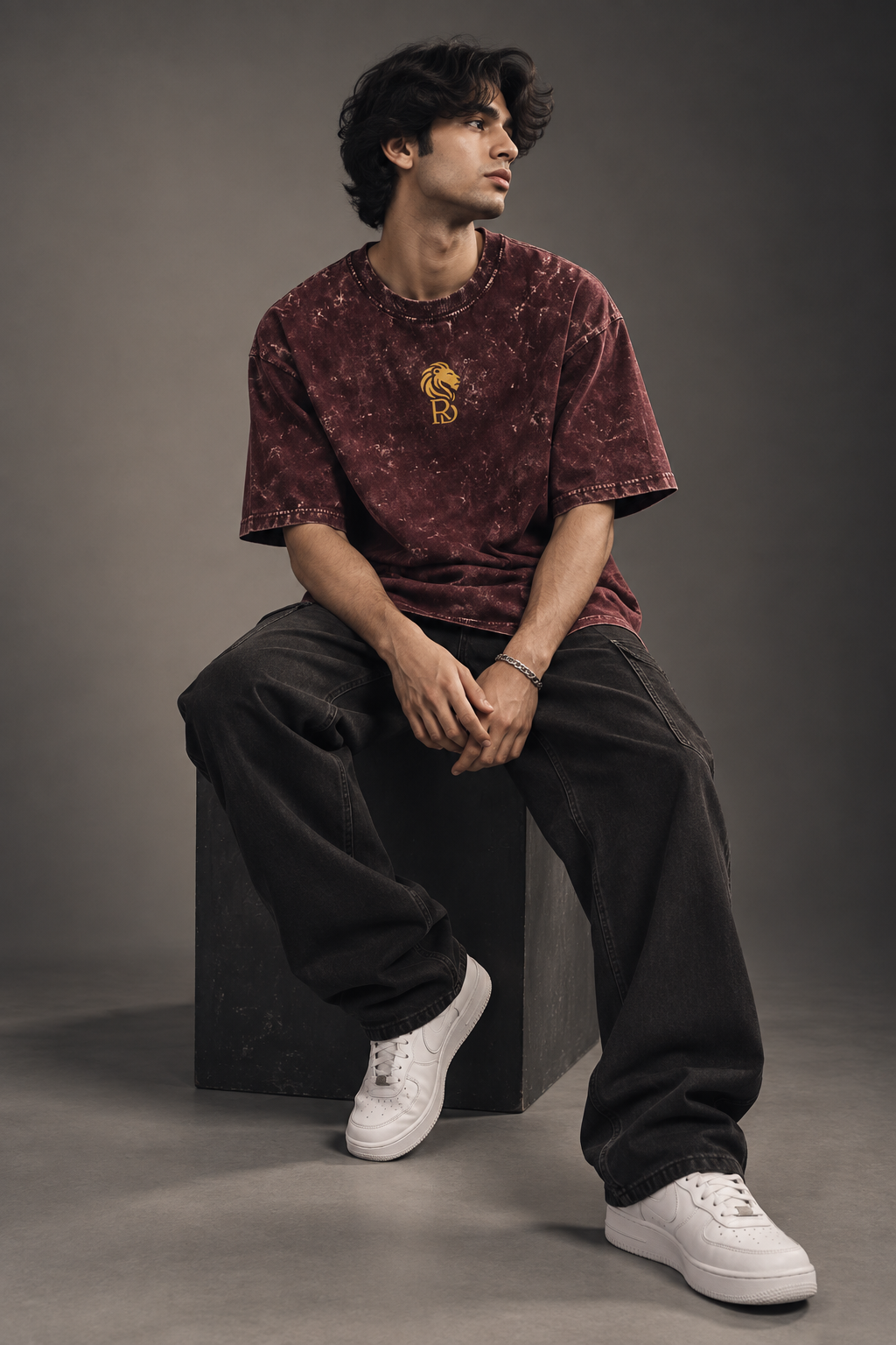 Reigndawn Unisex Acid Washed Oversized Tee