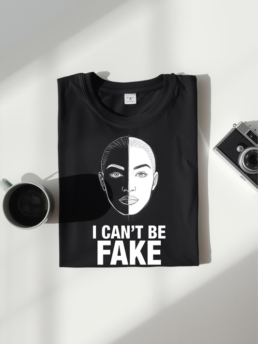 Can’t be fake Unisex black T-Shirt