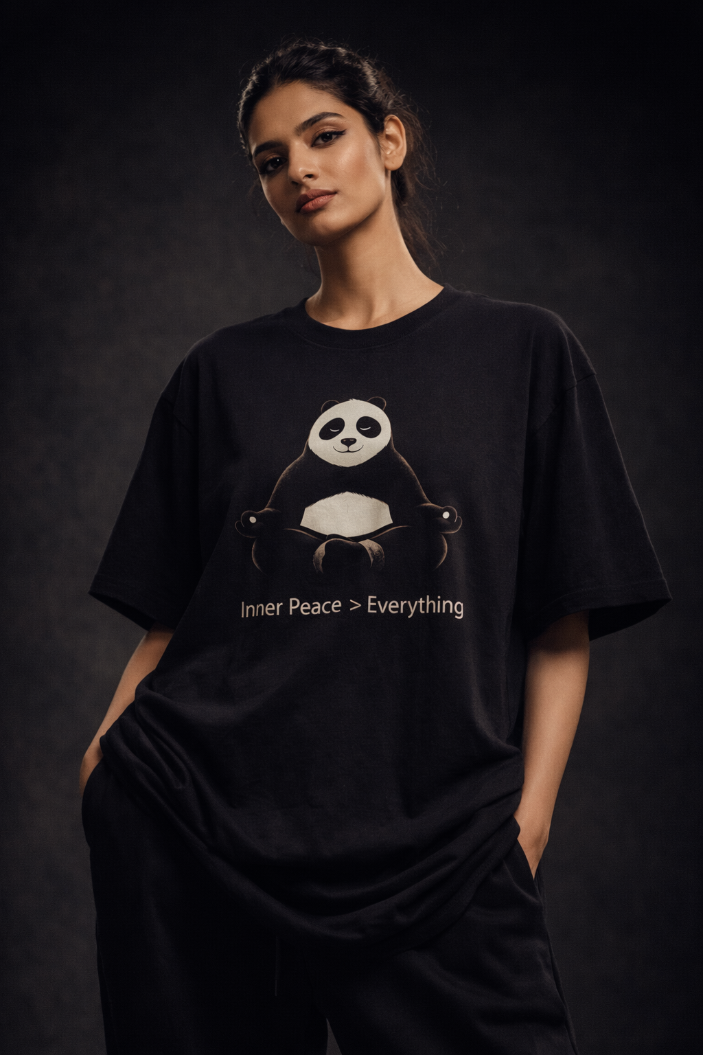 Kung fu panda Unisex Terry Oversized Tee
