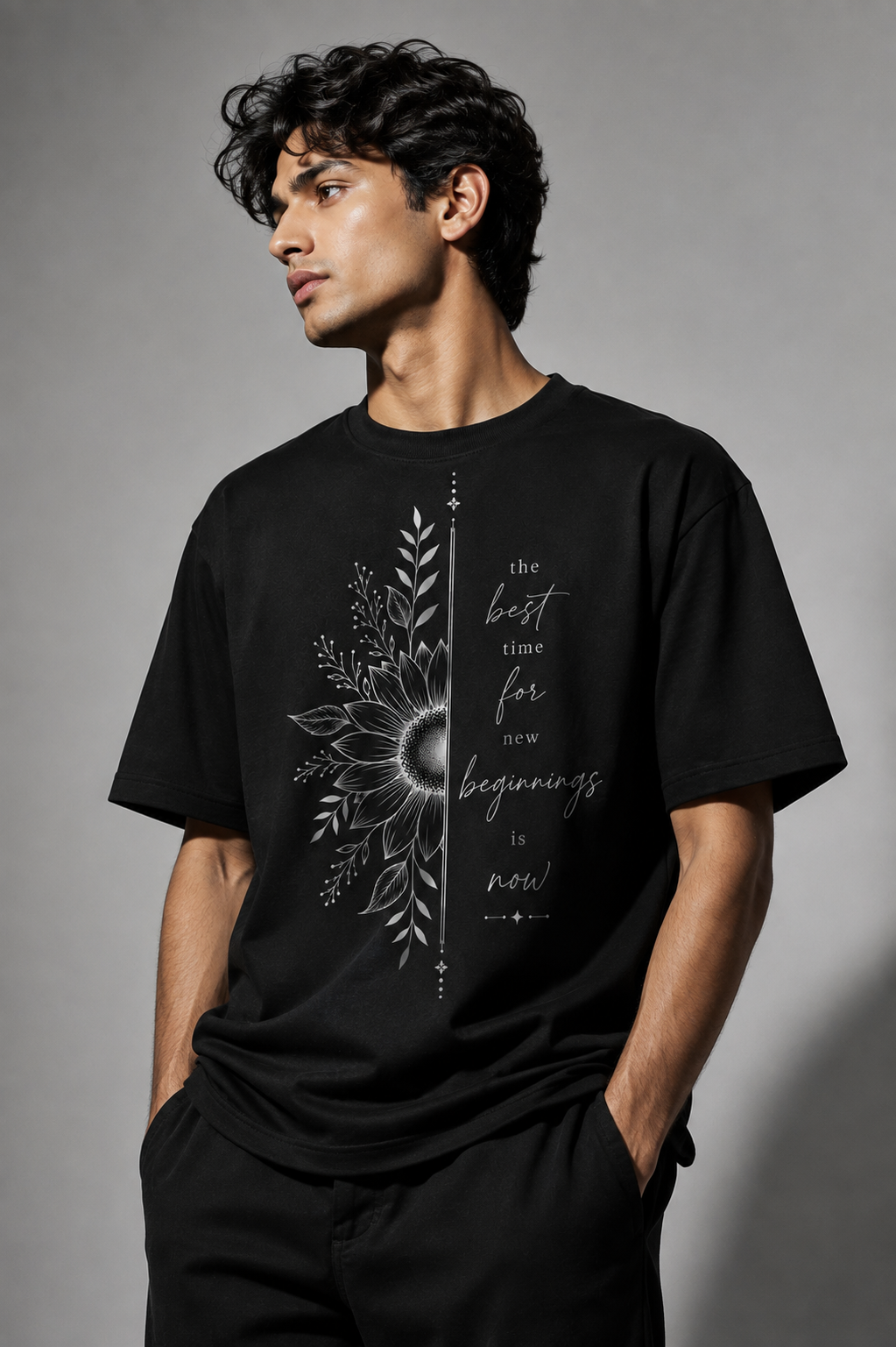 New beginnings Unisex Terry Oversized Tee