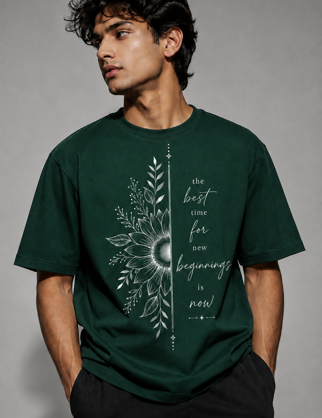 New beginnings Unisex Terry Oversized Tee