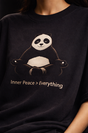 Kung fu panda Unisex Terry Oversized Tee