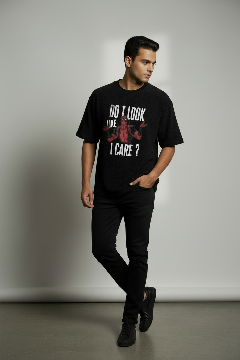 Who cares Unisex Terry Oversized Tee