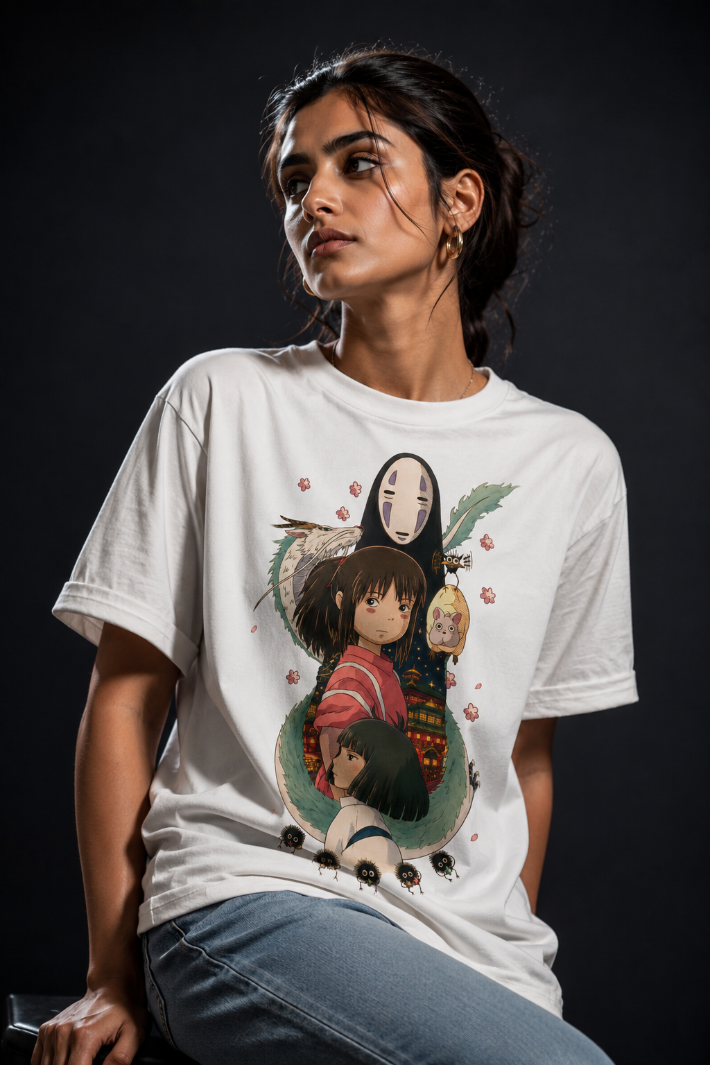Sprited away Unisex Terry Oversized Tee
