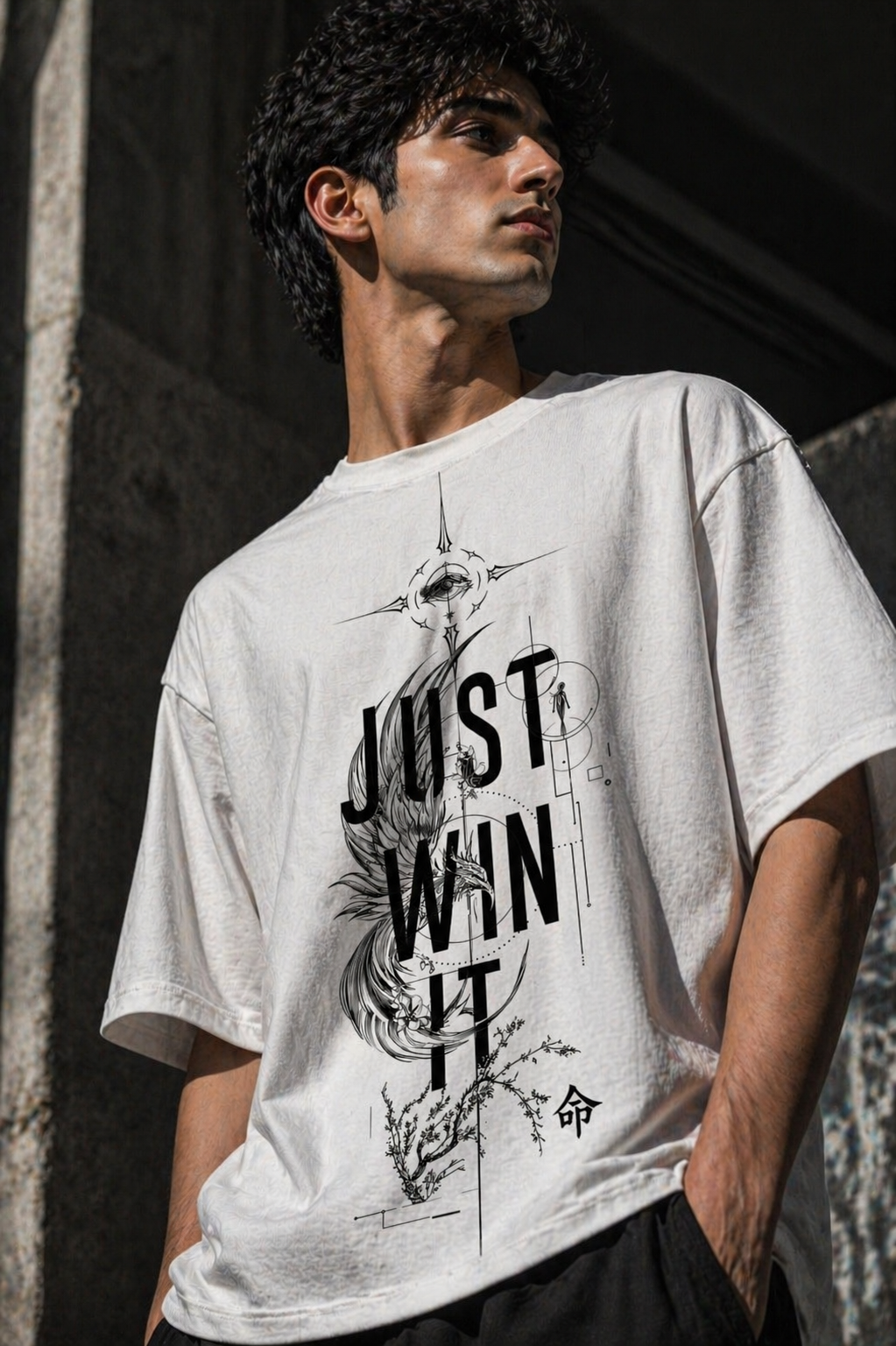 Just win Unisex Terry Oversized Tee