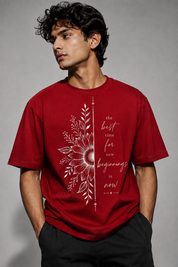 New beginnings Unisex Terry Oversized Tee