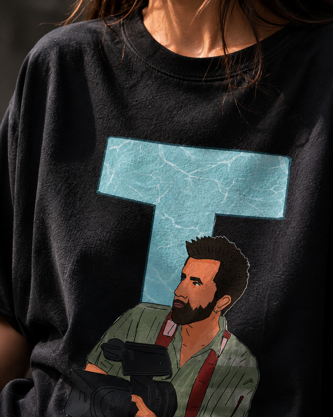 YJHD Unisex Terry Oversized Tee