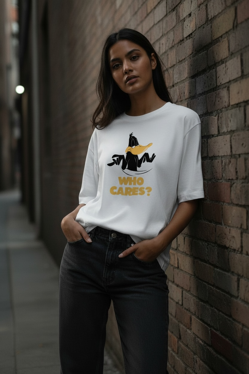Who cares Unisex Terry Oversized Tee