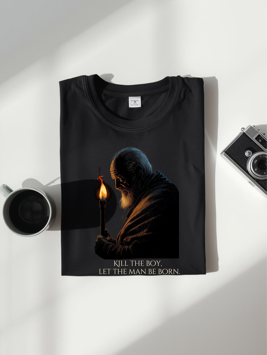 The man Unisex black T-Shirt