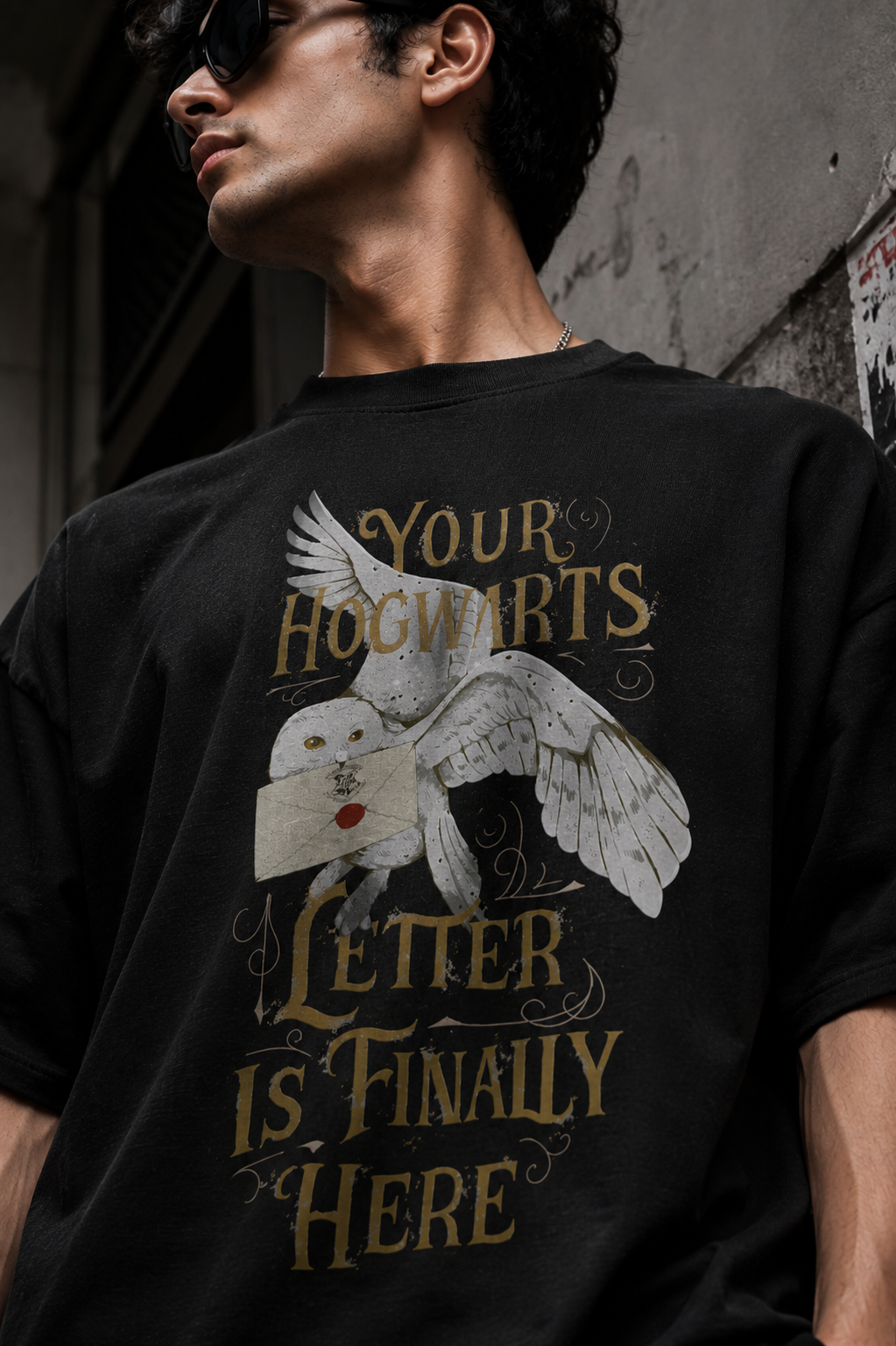 Hogwarts Unisex Terry Oversized Tee