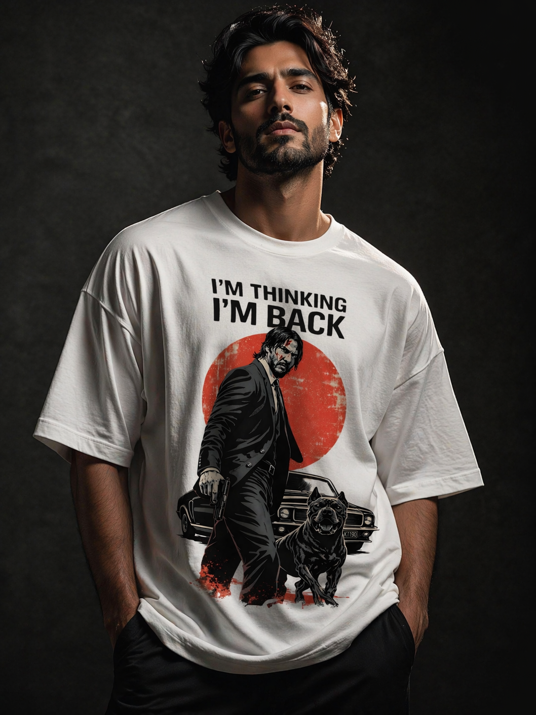 John wick Unisex Terry Oversized Tee