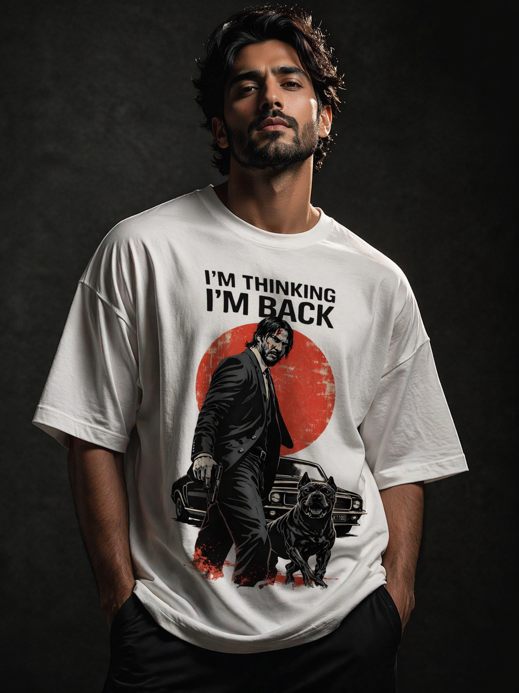 John wick Unisex Terry Oversized Tee