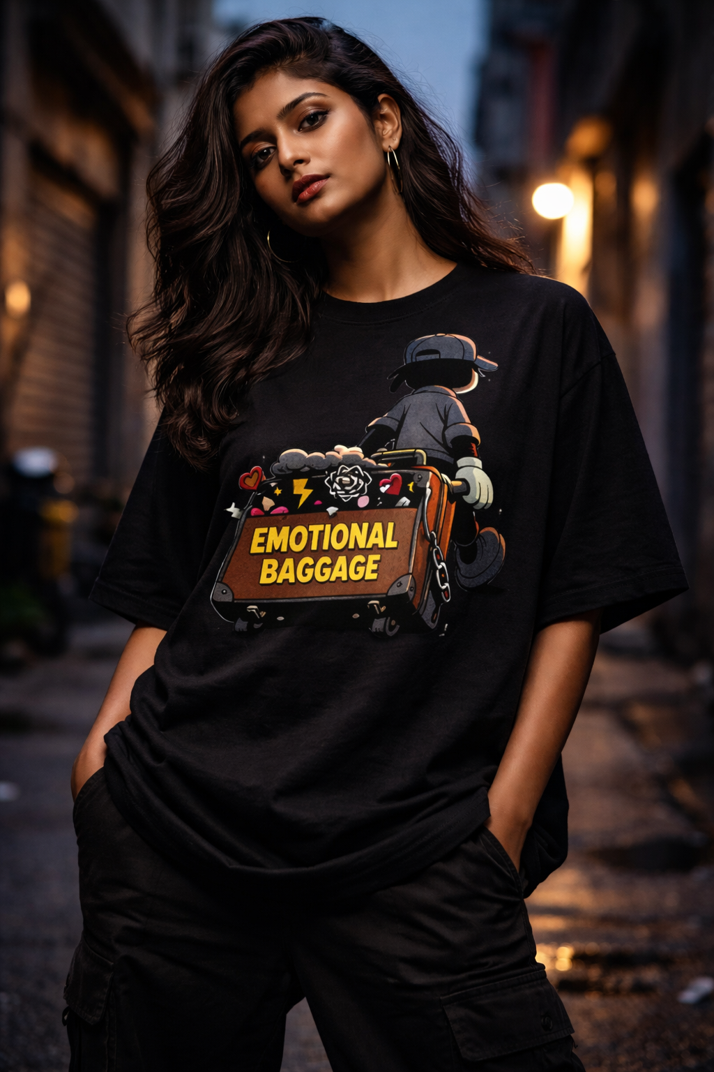 Emotional baggage Unisex Terry Oversized Tee