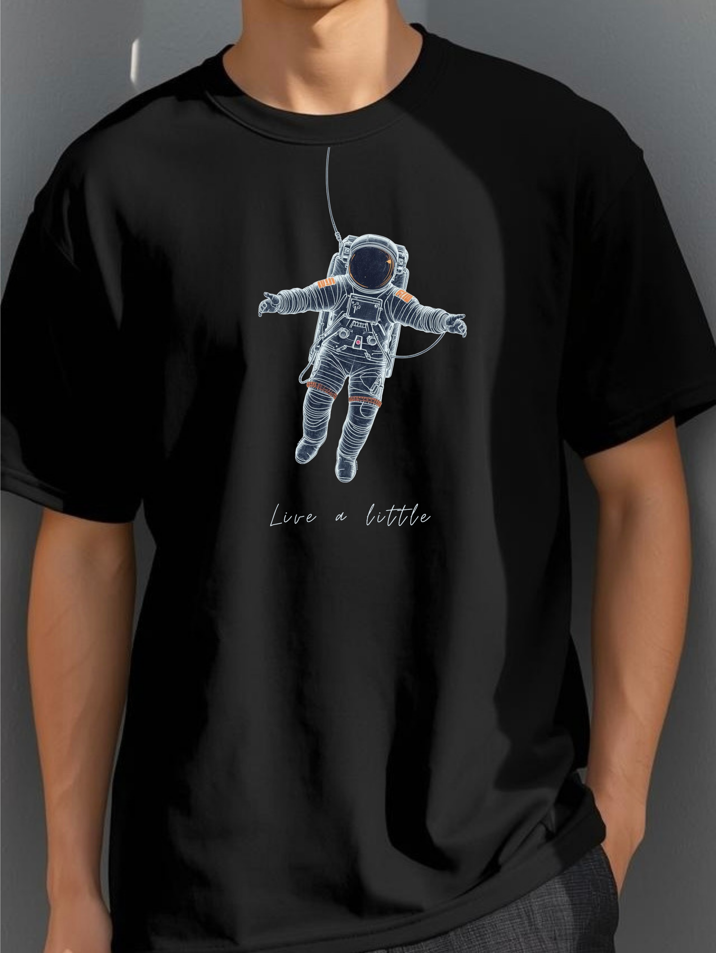 Live a little Unisex black T-Shirt