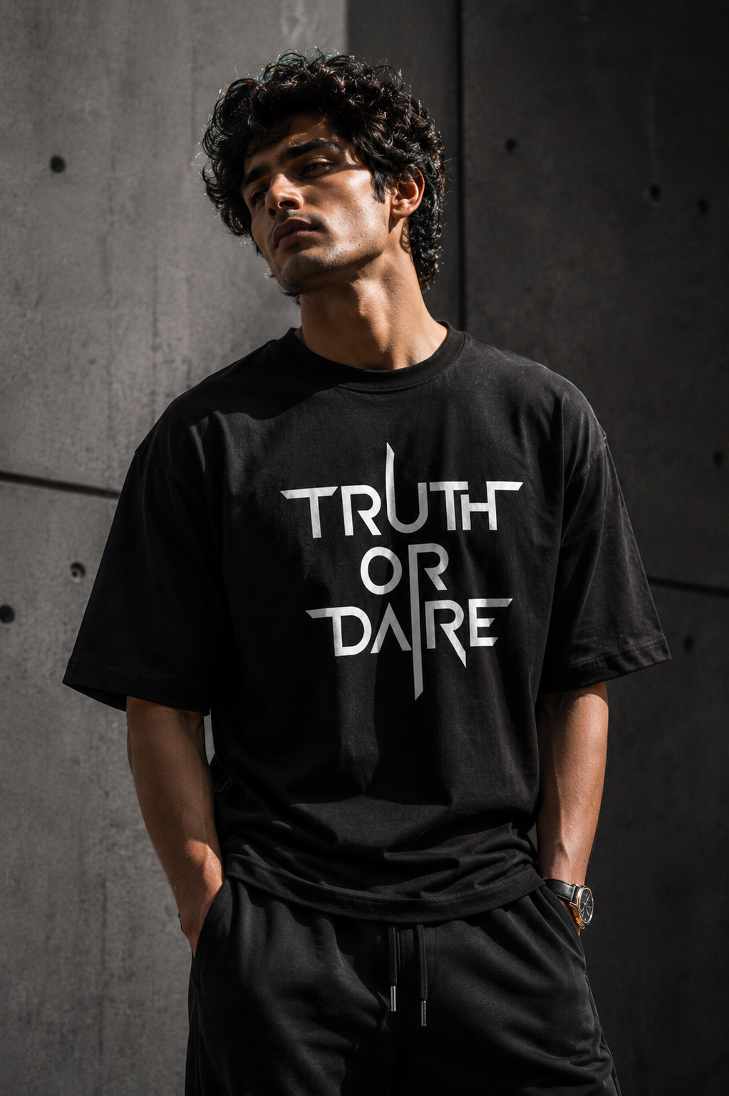 Truth or dare Unisex Terry Oversized Tee