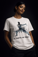 BE WATER Unisex Stretch T-Shirt, All-Day Comfort with Flexible Fit