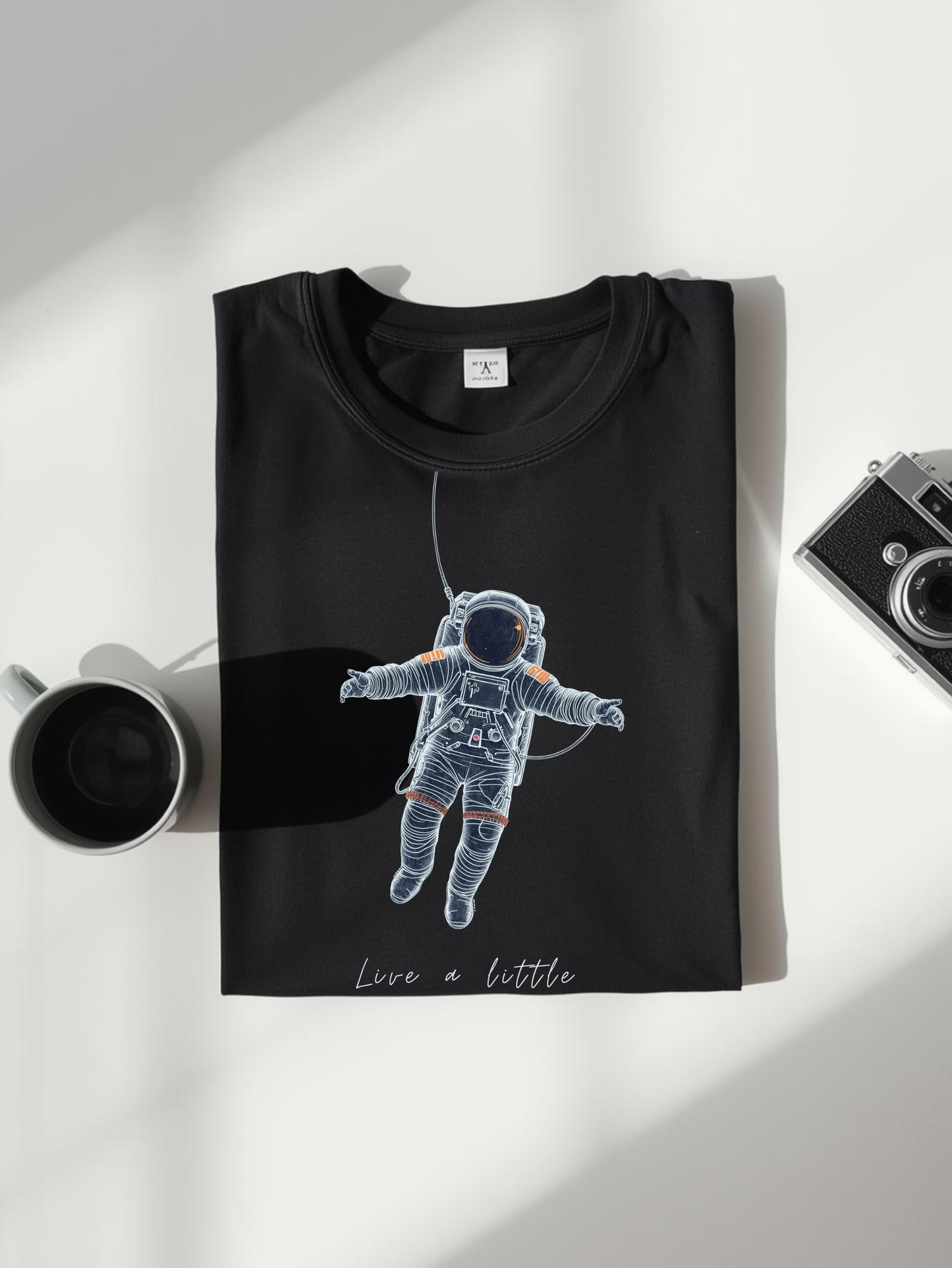 Live a little Unisex black T-Shirt