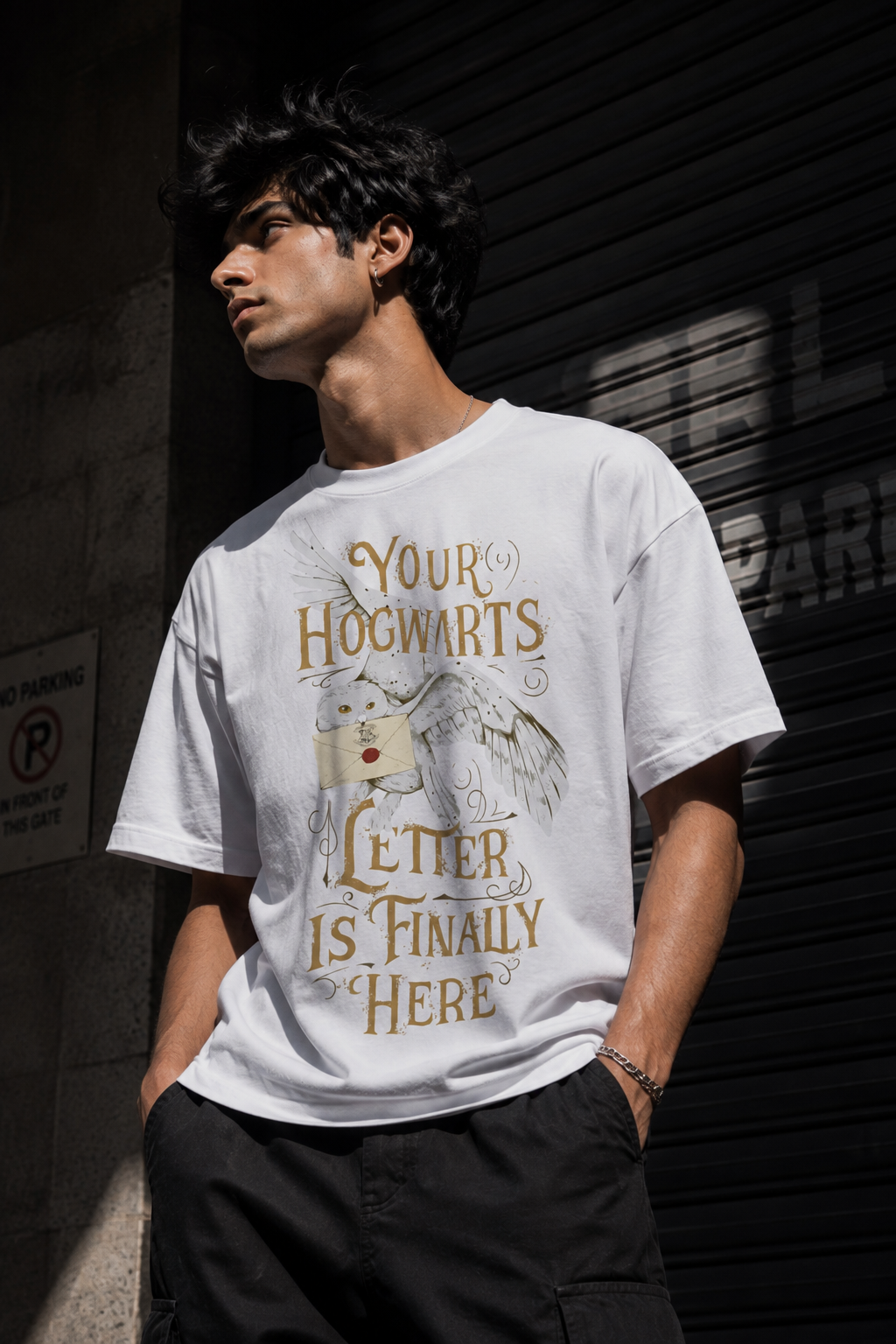 Hogwarts Unisex Terry Oversized Tee