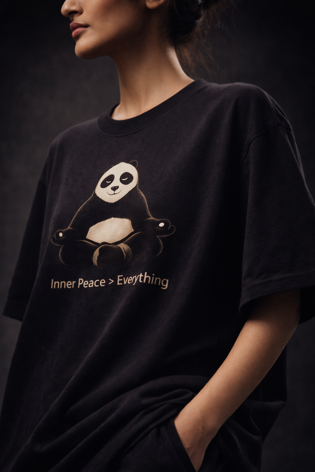 Kung fu panda Unisex Terry Oversized Tee