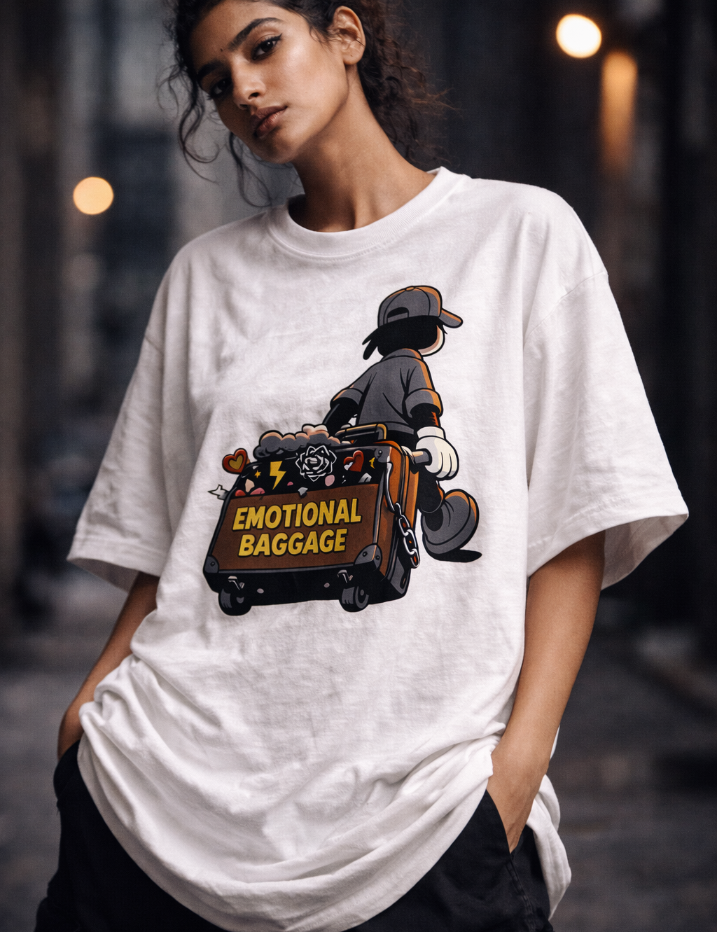 Emotional baggage Unisex Terry Oversized Tee