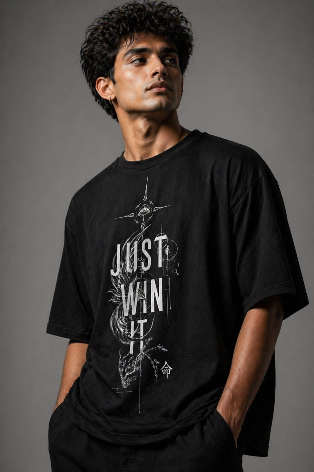 Just win Unisex Terry Oversized Tee