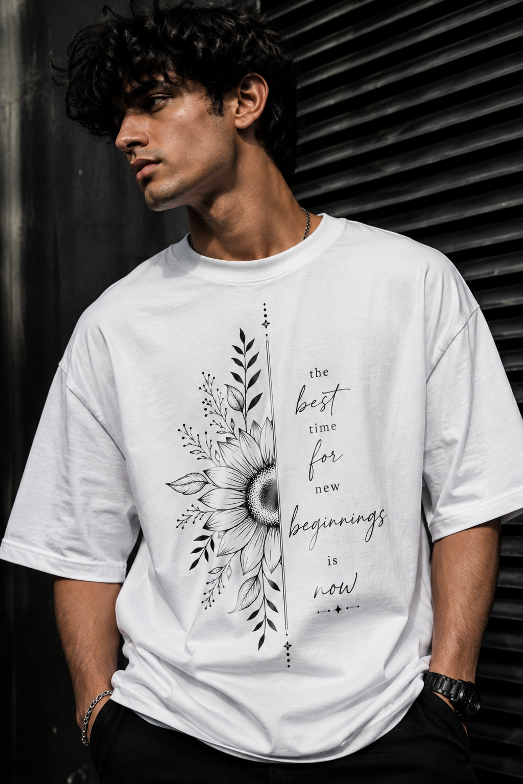New beginnings Unisex Terry Oversized Tee
