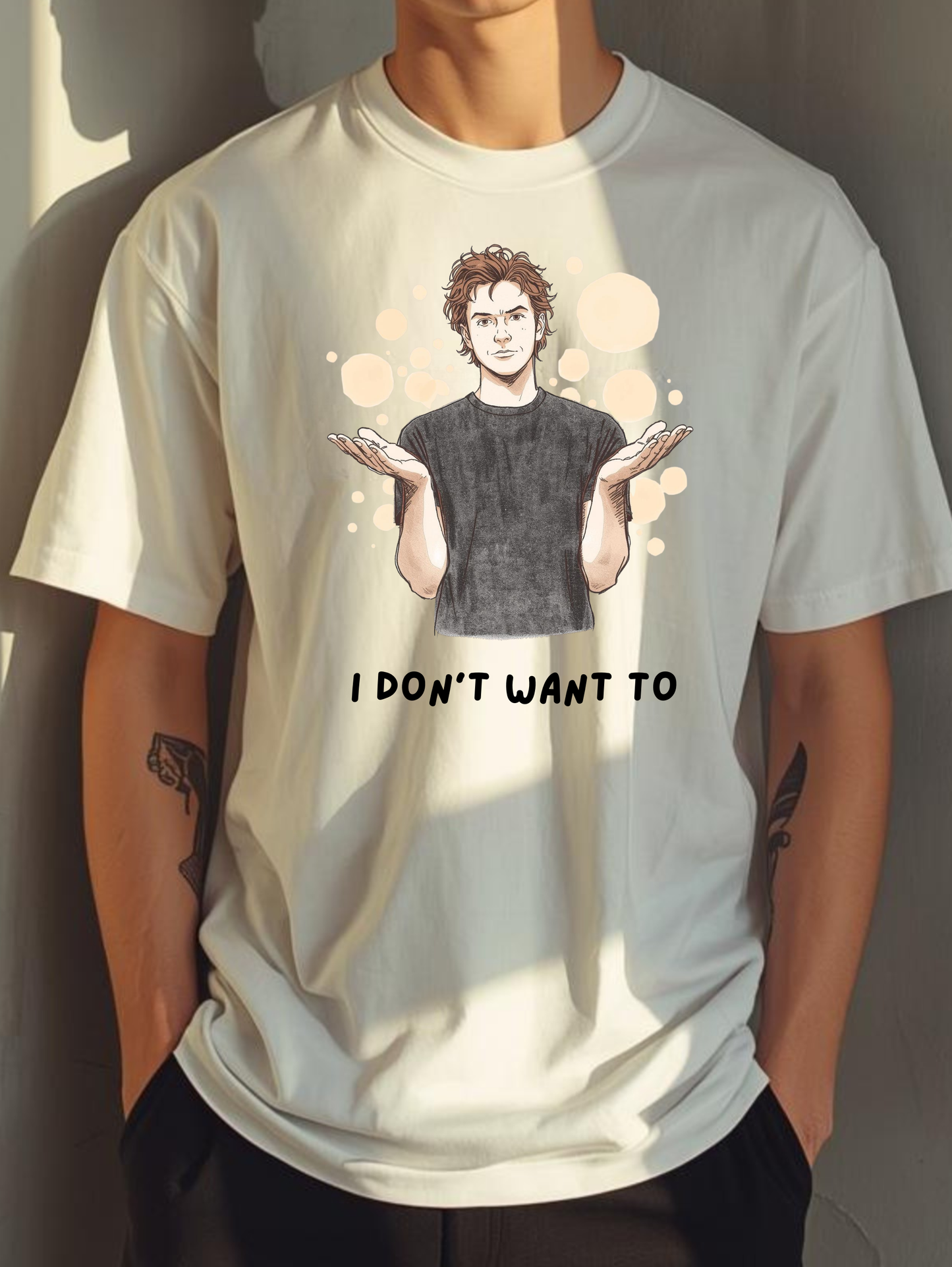 Don’t want to Unisex Terry Oversized Tee