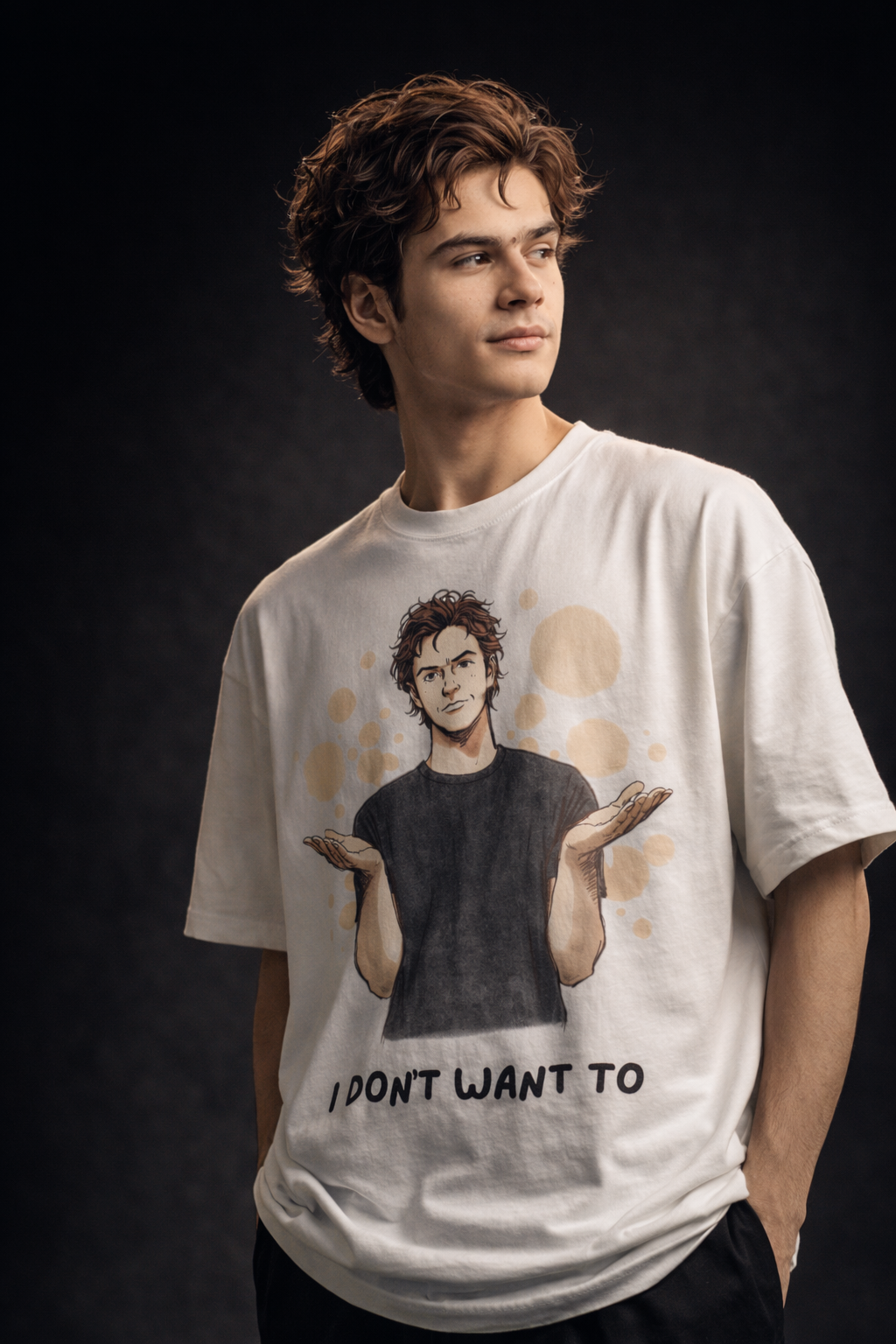 Don’t want to Unisex Terry Oversized Tee