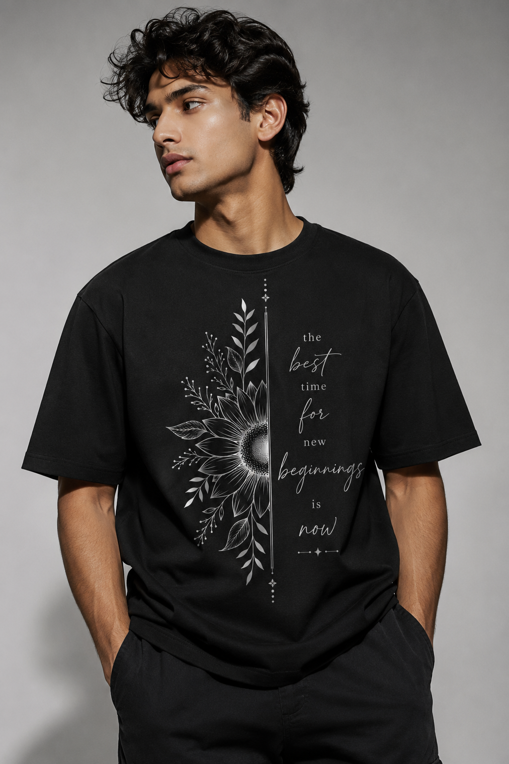 New beginnings Unisex Terry Oversized Tee