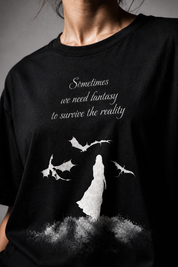 Mother of dragons Unisex Terry Oversized Tee